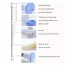 Telescopic Shower Bath Curtain Rail Extendable Heavy Duty Stable Steel Po MOH