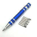 Precision Mini 8 in 1 Slotted Bits Screwdriver Pen Set Repair Tools Useful ICN