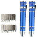 Precision Mini 8 in 1 Slotted Bits Screwdriver Pen Set Repair Tools Useful ICN