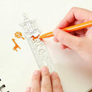 Creative Ultra-thin Hollow Metal Fairy Tale World Ruler Bookmark Station DEU