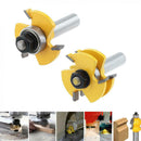 T-Shaped Square Tooth Floor Panel Woodworking Cutter 2pcs 3 Teeth 1/4