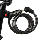 Black Metal Mountain Bike Bicycle Cable Lock On Locking Cycling Handle FSN