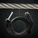 Black Metal Mountain Bike Bicycle Cable Lock On Locking Cycling Handle FSN