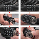 Black Metal Mountain Bike Bicycle Cable Lock On Locking Cycling Handle FSN