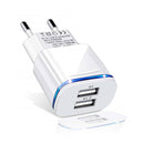 EU Plug Port LED Light USB Charger 2.1A 5V Wall Adapter Mobile Phone