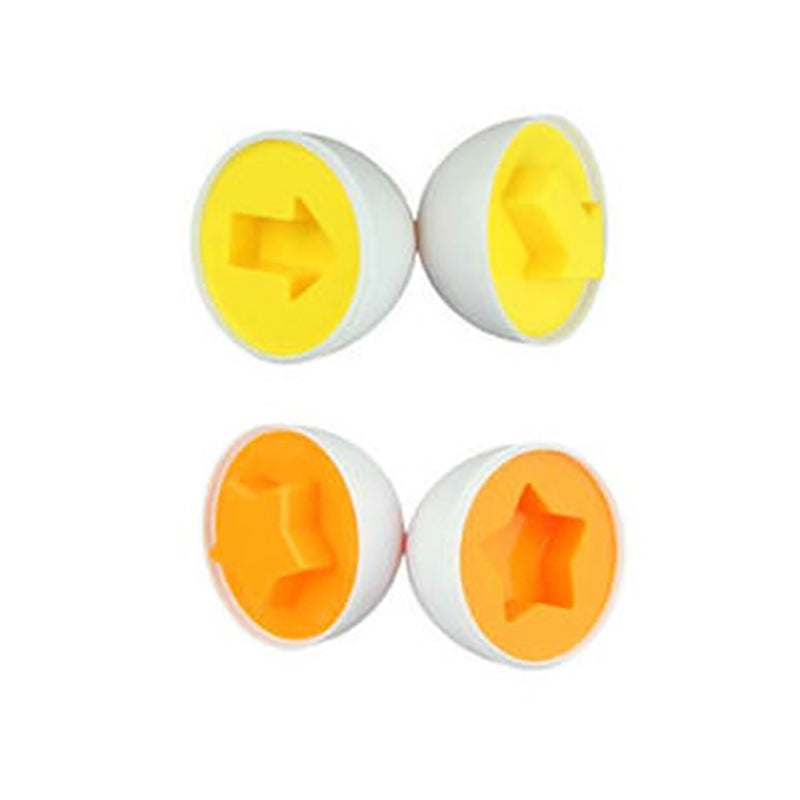 1 X6pcs Eggs Shape Wise Pretend Puzzle Tool Colorful Baby Kids Learn Education