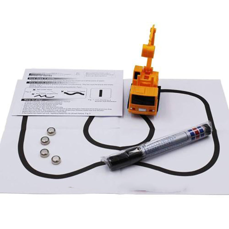 Inductive Car Magic Pen Follow Trail Black Line Truck Children Novelty Toys TCN