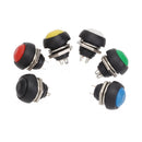 6x Cute Mini Waterproof Dash Locking Momentary ON/OFF Push Button Switc XPC