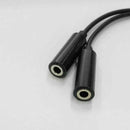 3.5mm AUX Audio Mic Splitter Cable Earphone Headphone Adapt 1 Male To 2 Female