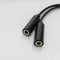 3.5mm AUX Audio Mic Splitter Cable Earphone Headphone Adapt 1 Male To 2 Female