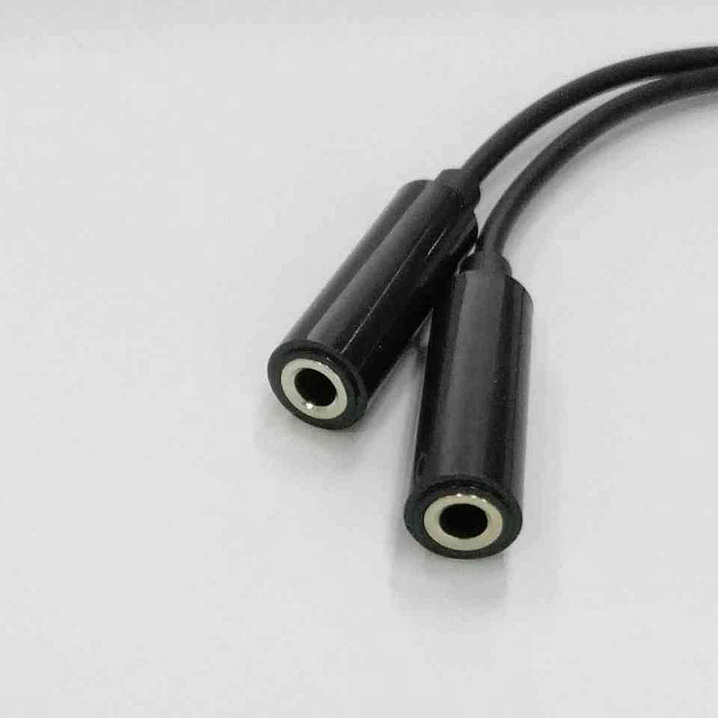 3.5mm AUX Audio Mic Splitter Cable Earphone Headphone Adapt 1 Male To 2 Female