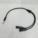 3.5mm AUX Audio Mic Splitter Cable Earphone Headphone Adapt 1 Male To 2 Female