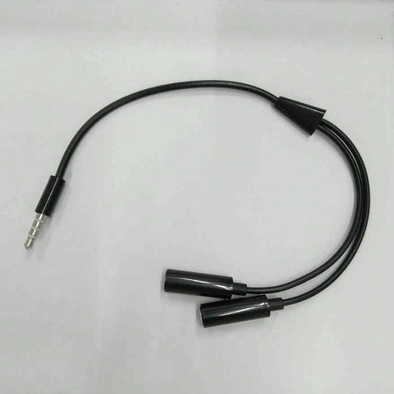 3.5mm AUX Audio Mic Splitter Cable Earphone Headphone Adapt 1 Male To 2 Female