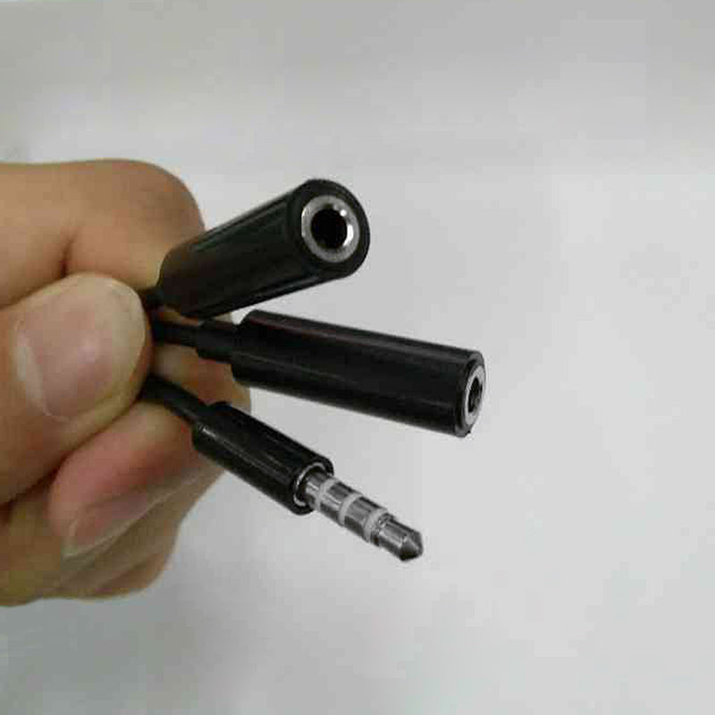3.5mm AUX Audio Mic Splitter Cable Earphone Headphone Adapt 1 Male To 2 Female