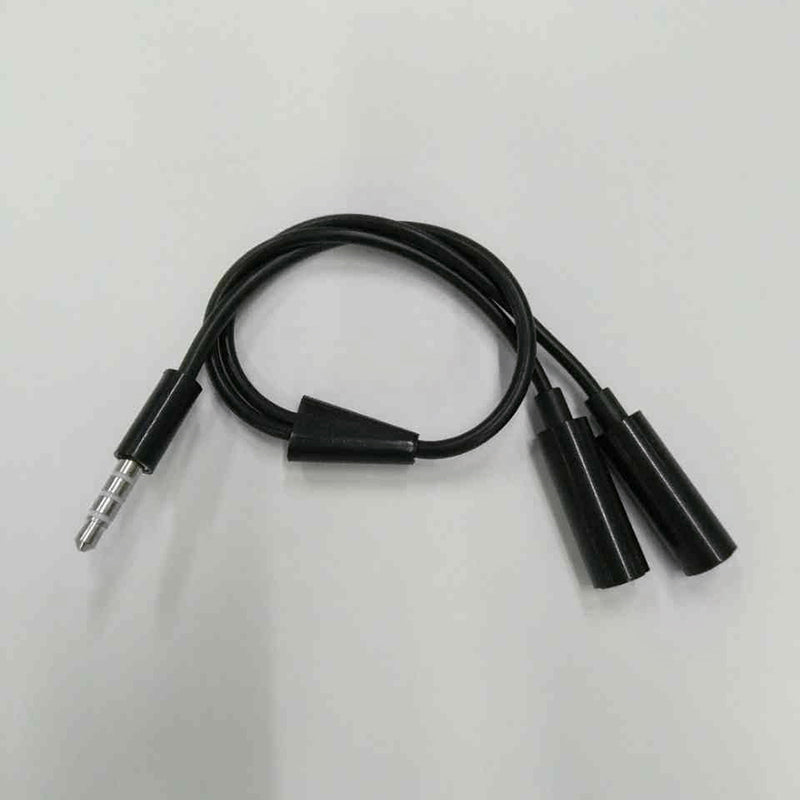 3.5mm AUX Audio Mic Splitter Cable Earphone Headphone Adapt 1 Male To 2 Female