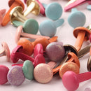 100pcs Scrapbooking Card Making Mixed Mini Pastel Stamping Round-Brad DIY ZTC