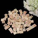 100Pcs Wooden Alphabet Scrabble Tiles Scrapbooking Handcraft Letter Kit OGC