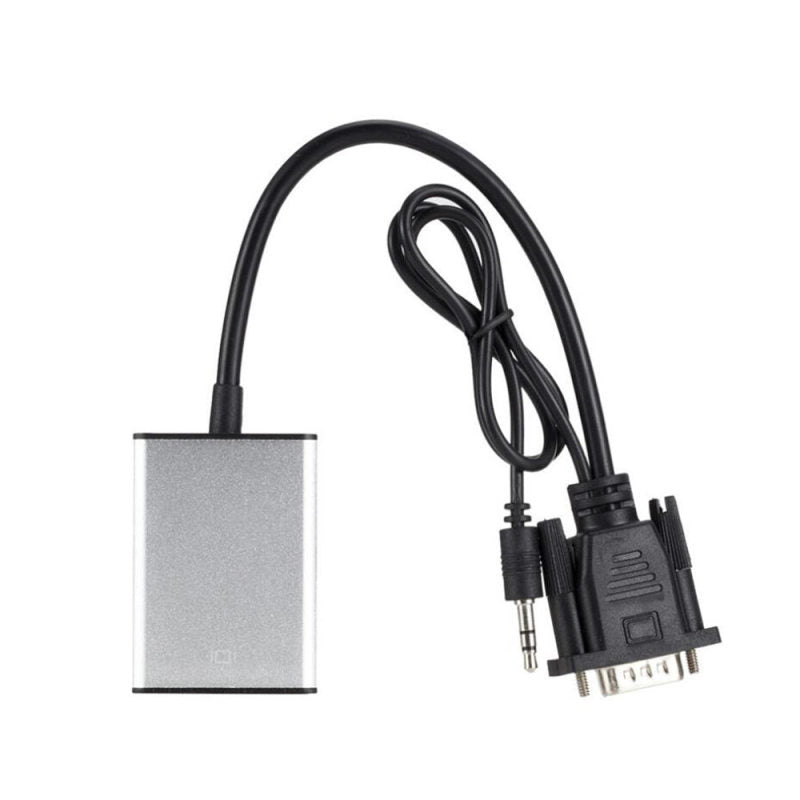 VGA Male To HDMI Output 1080P HD + Audio TV HDTV Video Cable Converter KTE