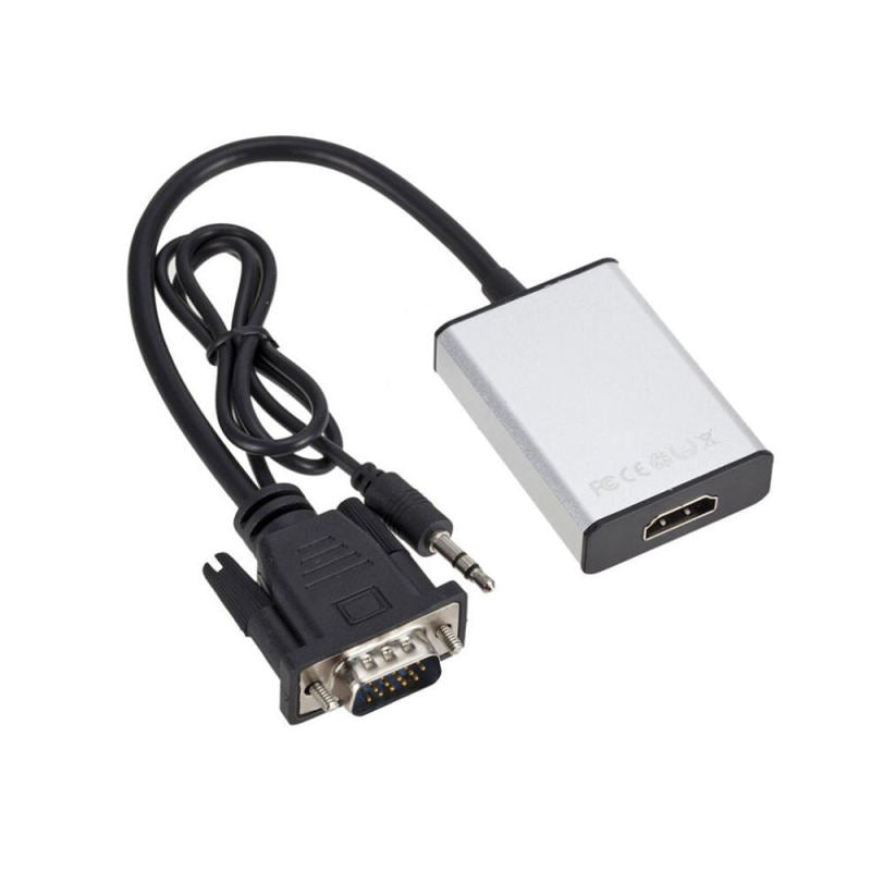 VGA Male To HDMI Output 1080P HD + Audio TV HDTV Video Cable Converter KTE