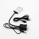 VGA Male To HDMI Output 1080P HD + Audio TV HDTV Video Cable Converter KTE
