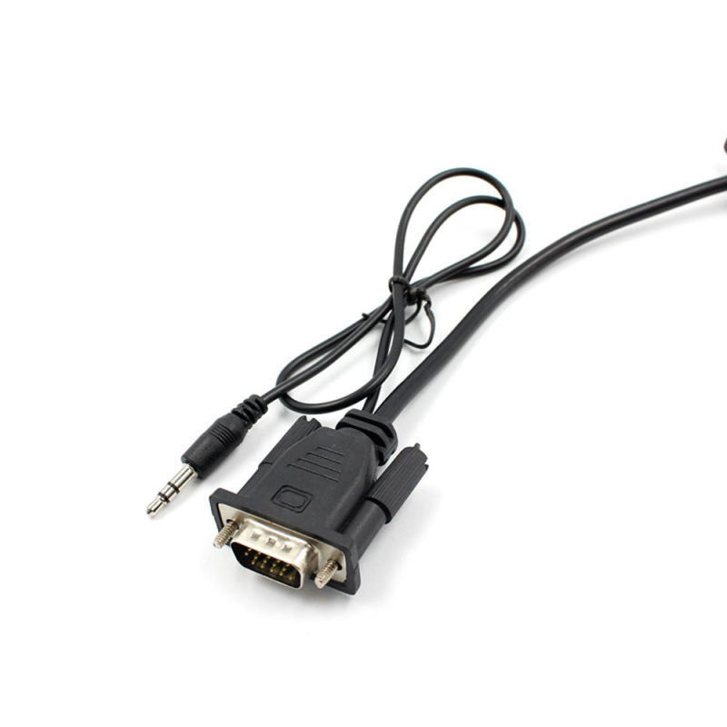 VGA Male To HDMI Output 1080P HD + Audio TV HDTV Video Cable Converter KTE