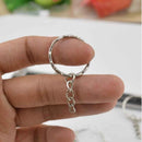 20Pcs Bulk Split Metal Key Rings Keyring Blanks With Link Chains For DIY