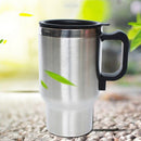 12V Stainless Steel Travel Heated Thermos Coffee Tea Pots Mug Cup 500ml In-Car