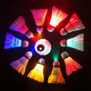 Dark Night Colorful LED Badminton Shuttlecocks Lighting Feather Sport Badm JTZ