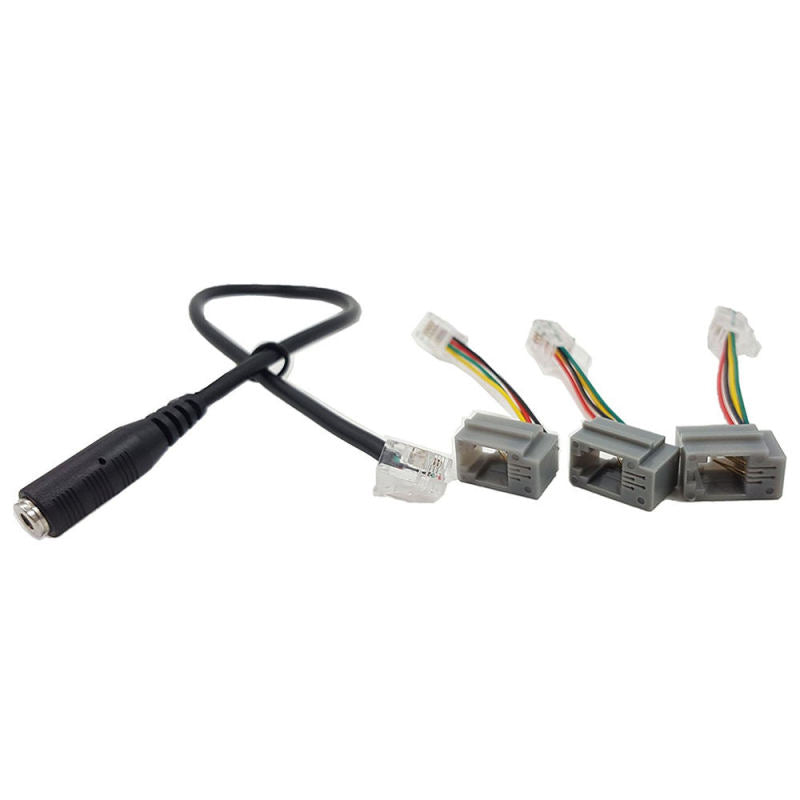 RJ9 4P4C Male to 3.5mm Female Headset Audio Phone Converter Adapter Cable Wire W