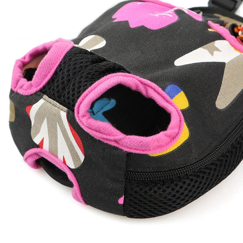 Canvas Pet Carrier Dog Front Chest Backpack Five Holes Backpack Dog Outdo QFE