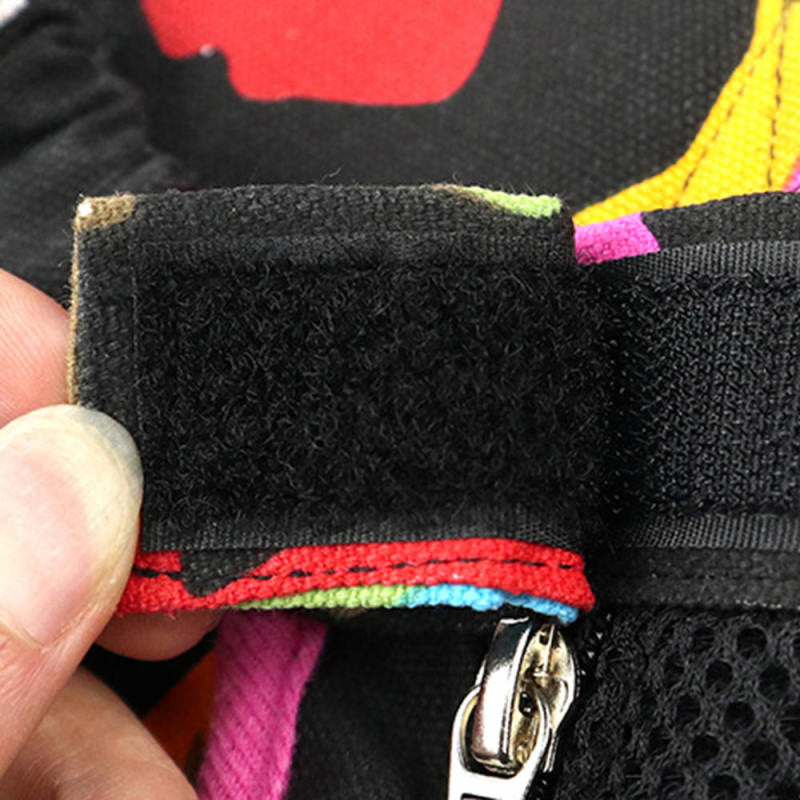 Canvas Pet Carrier Dog Front Chest Backpack Five Holes Backpack Dog Outdoor Bag