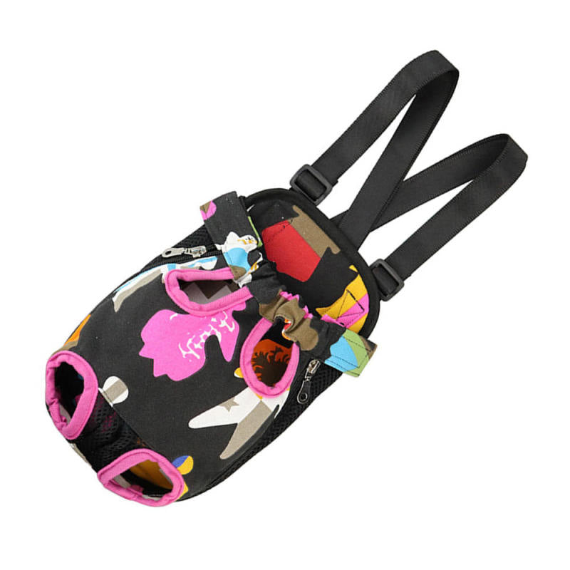 Canvas Pet Carrier Dog Front Chest Backpack Five Holes Backpack Dog Outdo QFE