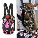 Canvas Pet Carrier Dog Front Chest Backpack Five Holes Backpack Dog Outdoor Bag