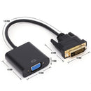 DVI-D 24+1 Pin Male to VGA 15Pin Female Active Cable Adapter Converter N AZT