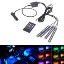 RGB LED Car Interior Remote Control Car Decor Atmosphere Light Neon Strips NNP