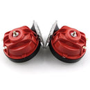 2pcs 12V Car Truck Motorcycle Electric Driven RED Air Raid Siren Horn Alar XNK