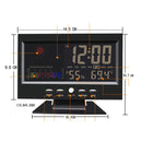 Alarm Clock LED Color Display Digital Voice Control Snooze Calendar Weather vb