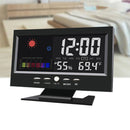 Alarm Clock LED Color Display Digital Voice Control Snooze Calendar Weather vb