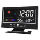 Alarm Clock LED Color Display Digital Voice Control Snooze Calendar Weather vb