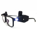 2PCS  Mini LED Flashlight Glasses  Adjustable Clip Reading Light Universal EYY