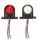 2pcs 12V-24V LED Red/White Marker Light Lamp Truck Trailer Caravan fg