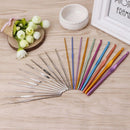 22pcs 0.6-6.5mm Aluminum Alloy Crochet Hooks Needles Knit Weave Yarn Craft v