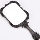 Women Retro Butterfly Hand Held Mirror Makeup Dresser Portable Square Mirror fhs