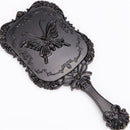 Women Retro Butterfly Hand Held Mirror Makeup Dresser Portable Square Mirror fhs