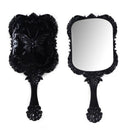 Women Retro Butterfly Hand Held Mirror Makeup Dresser Portable Square Mirror fhs