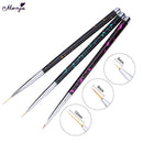 3pcs Nylon Fiber Hair Artist Paint Brush Thin Hook Line Drawing Pen Arti FFB