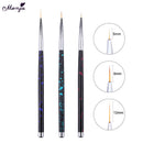 3pcs Nylon Fiber Hair Artist Paint Brush Thin Hook Line Drawing Pen Arti FFB