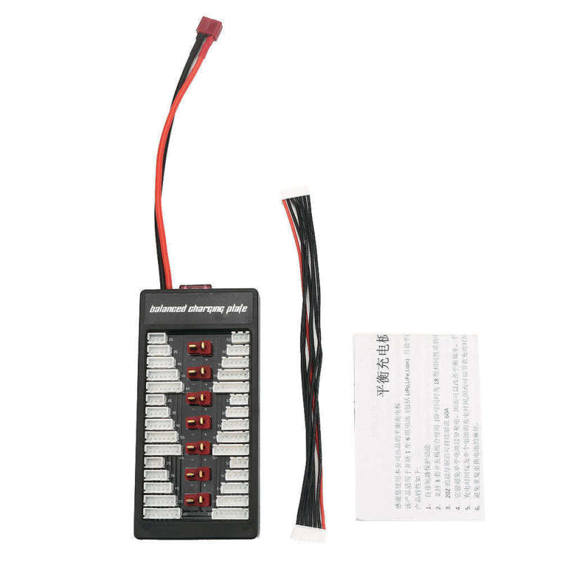 XT60/T Plug Lipo Charging Board Parallel 6 in1 Battery Charger Plate for B6 B6AC