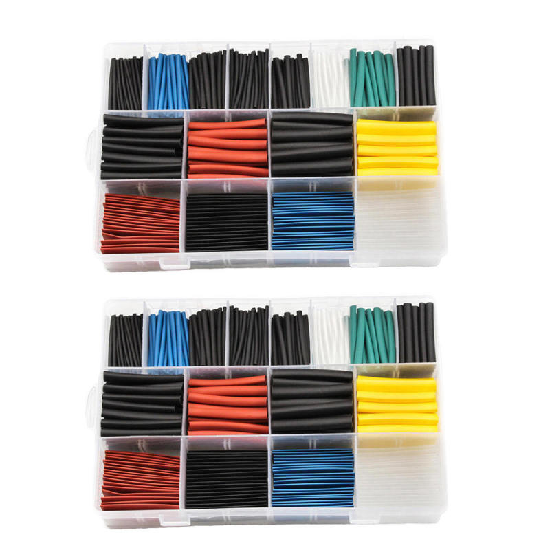 2 Box 530pcs 2:1 Heat Shrink Wrap Tubing Tube Assortment Sleeving Cabl RDD SKC