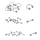 85Pcs Wholesale Lot Mixed Lip Piercing Body Jewelry Barbell Rings Tongue AUK